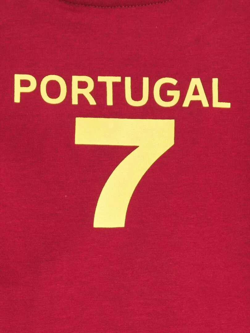 T shirt en coton   EURO 2024   Rouge 'Portugal'