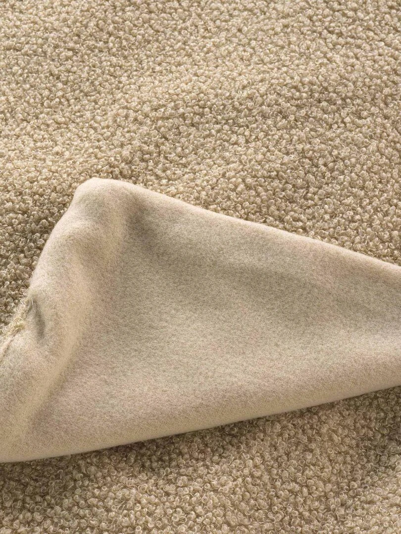 Plaid à bouclette unie Beige