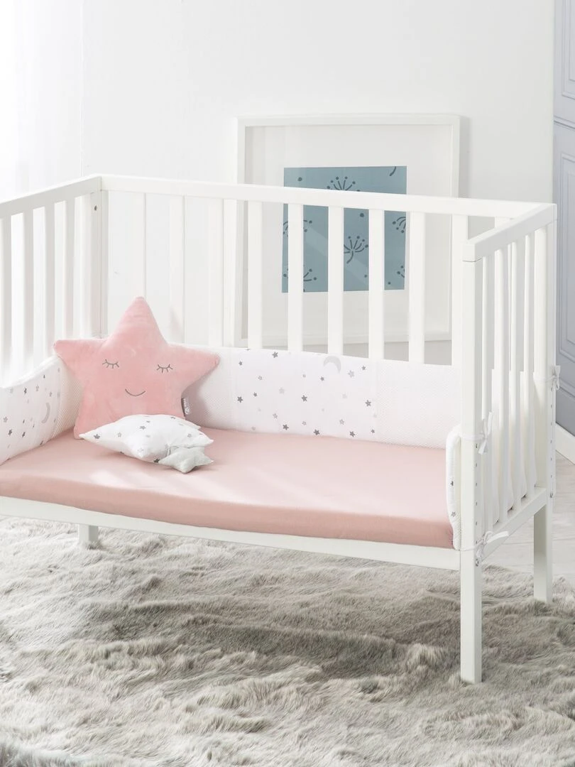 ROBA Lit Cododo "safe asleep®" 2en1 + Matelas + Tour + Barrière Blanc Blanc