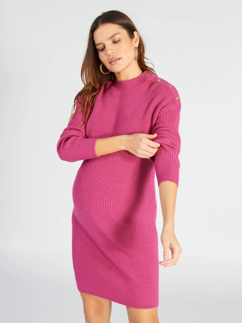 Robe pull d'allaitement Rose