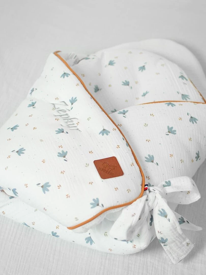 Gigoteuse d'emmaillotage en gaze de coton Bleuet Multicolore