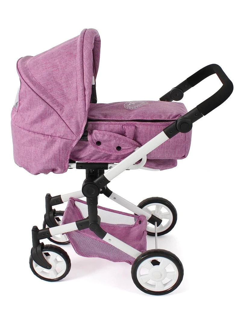 Poussette de poupée combinée JARA jean rose N/A