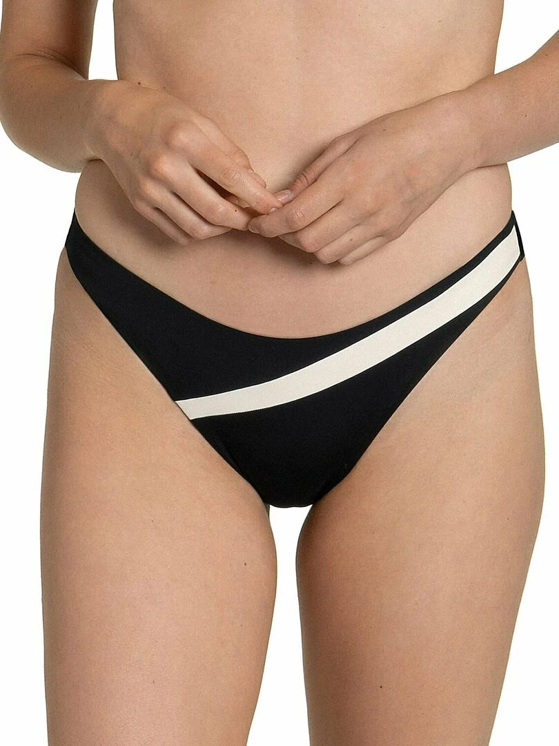 Bas maillot slip de bain échancré Guaraja noir Noir