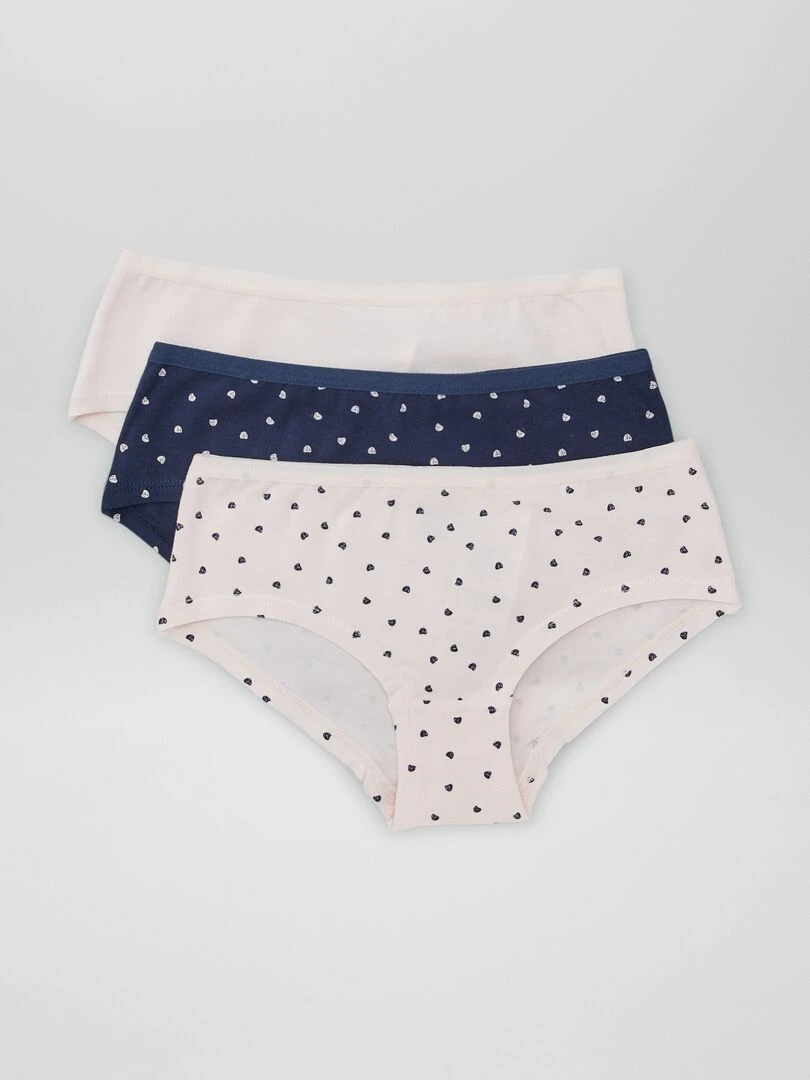 Lot de shorties Rose/bleu marine