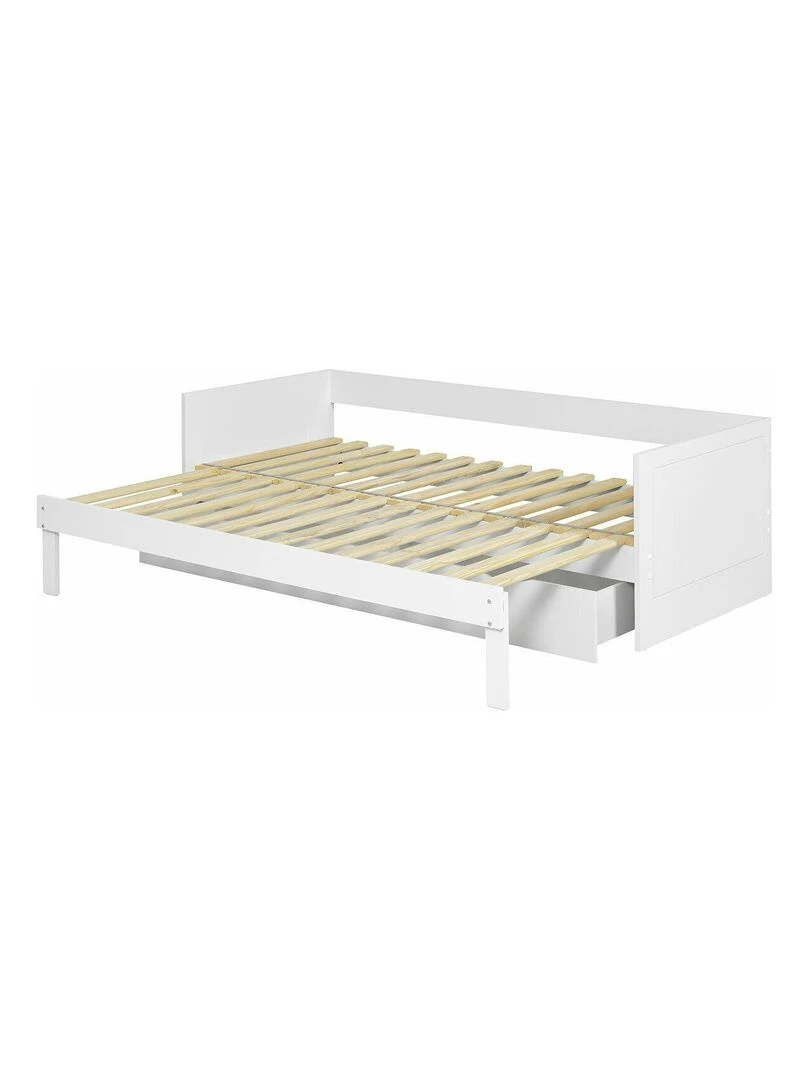 Lit gigogne avec 2 matelas Molly   AKITEN RETAIL   Blanc Blanc