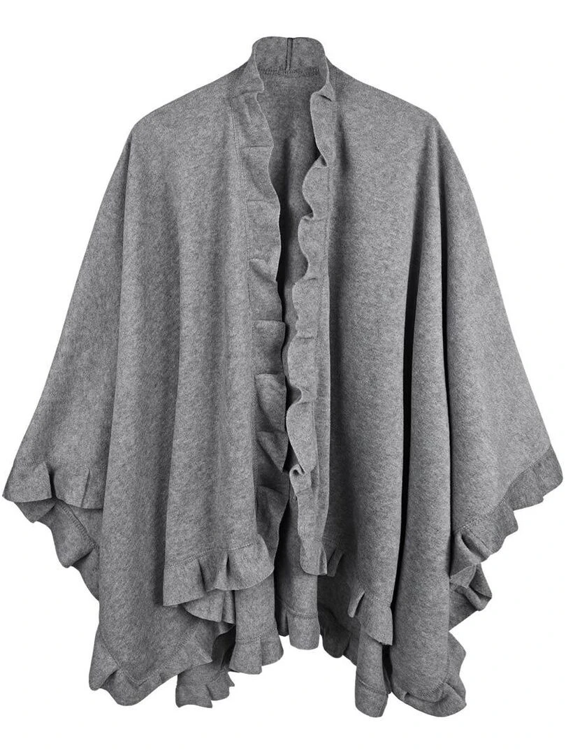 Poncho Polaire Frou Frou Gris clair