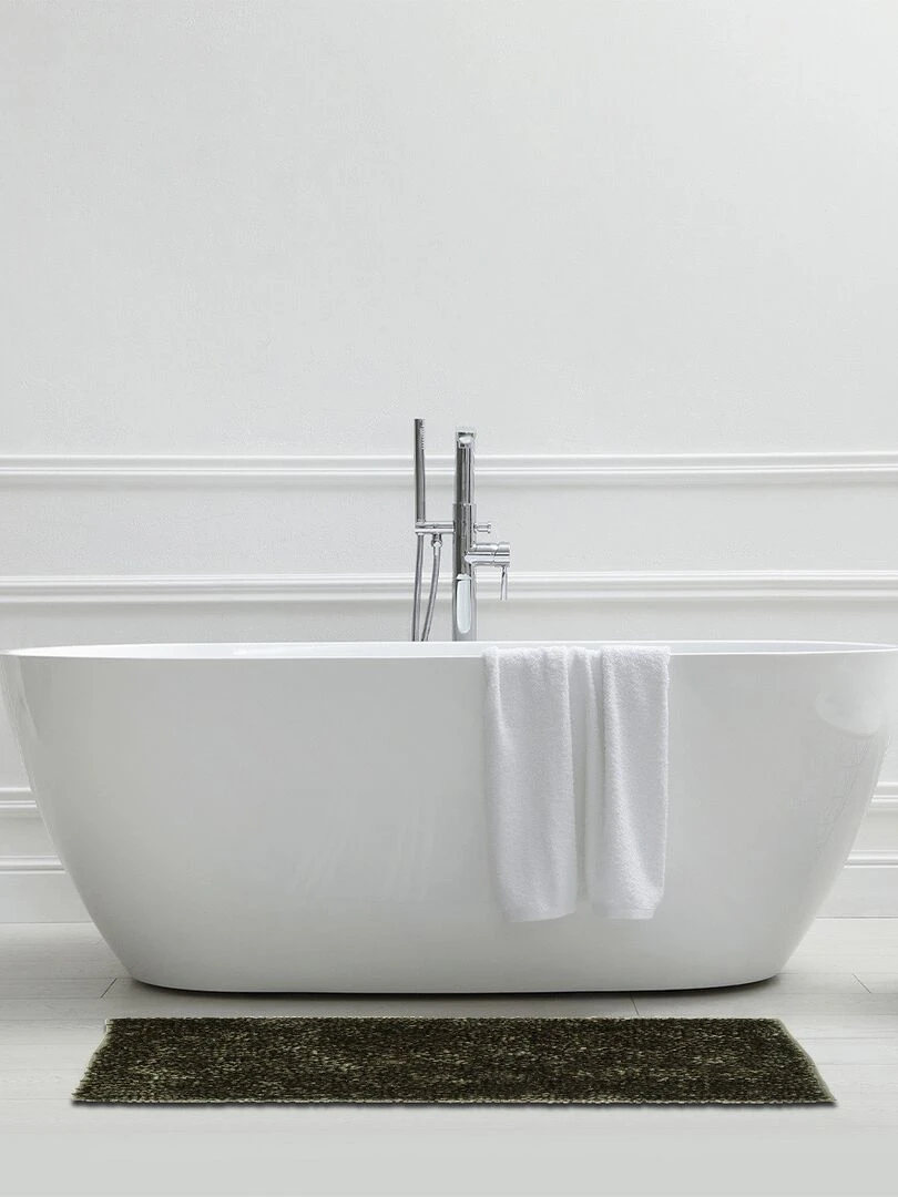 Guy Levasseur Tapis de bain en polyester uni Ecru