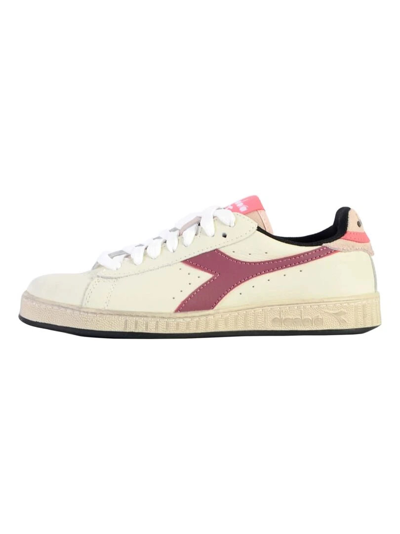 Basket Cuir Diadora Game Low Icona Argent