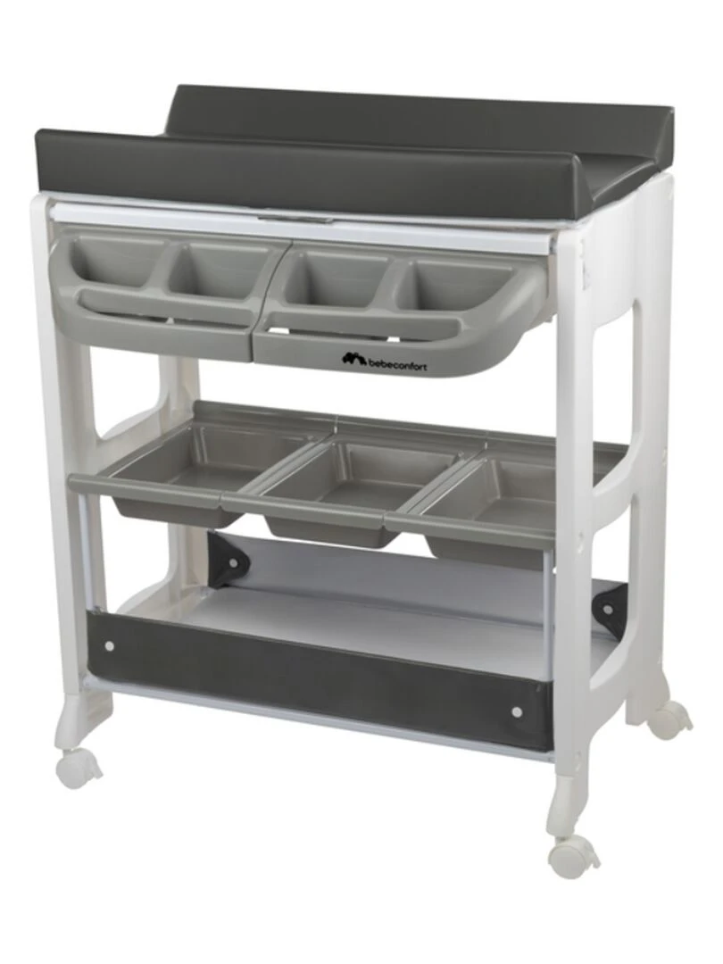 BEBECONFORT Dolphy Table à langer et baignoire 2en 1 De la naissance à 12 mois (11kg) Gray Mist Gris foncé