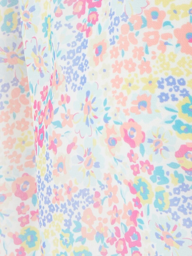Blouse voile fluide imprimé   Damart   Rose