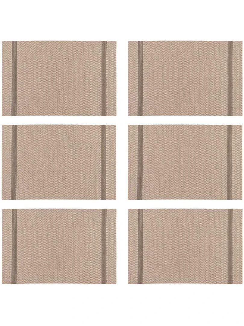 Lot de 6 sets de table Goldira taupe   Taupe