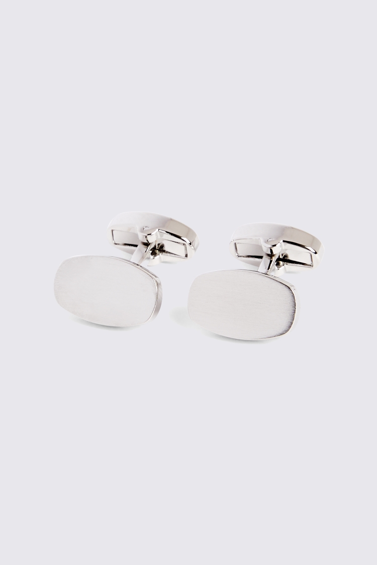 Silver Brushed Cufflinks Buy Online at Moss