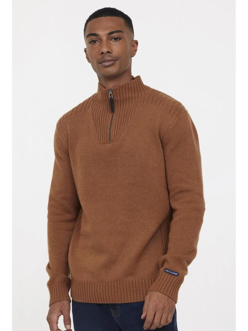 Lee Cooper Pull manches longues polyester regular CHAR Camel