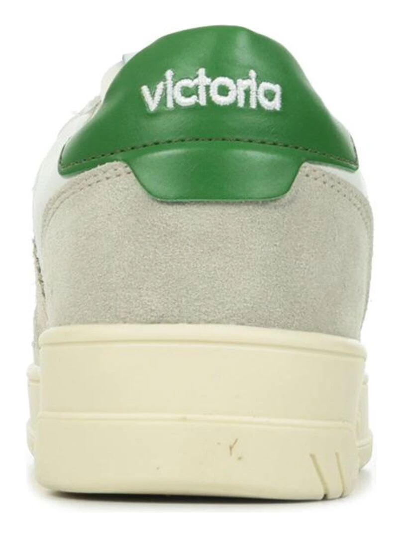 Baskets Victoria Seul Retro Efecto Piel & Serra   Blanc
