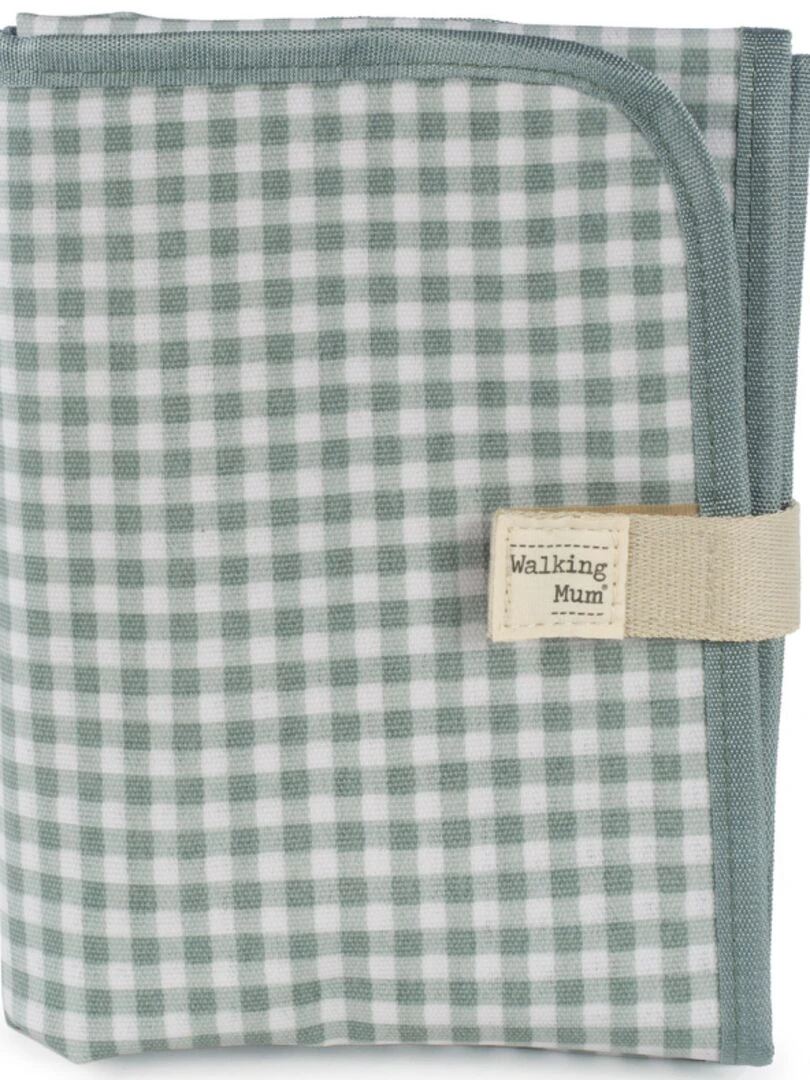 Tapis à langer I love vichy vert Rose