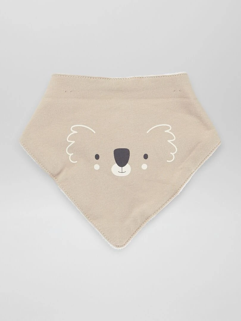 Lot de 3 bavoirs triangle Beige