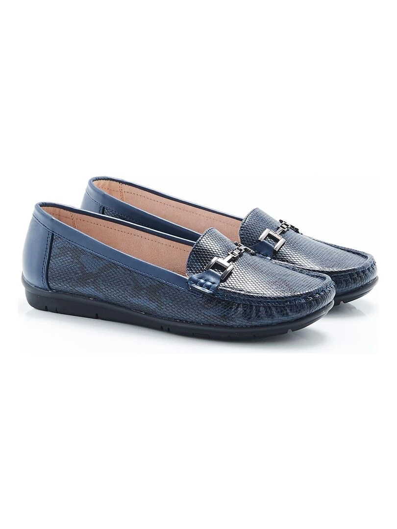 Mocassins avec boucle fantaisie Damart Bleu