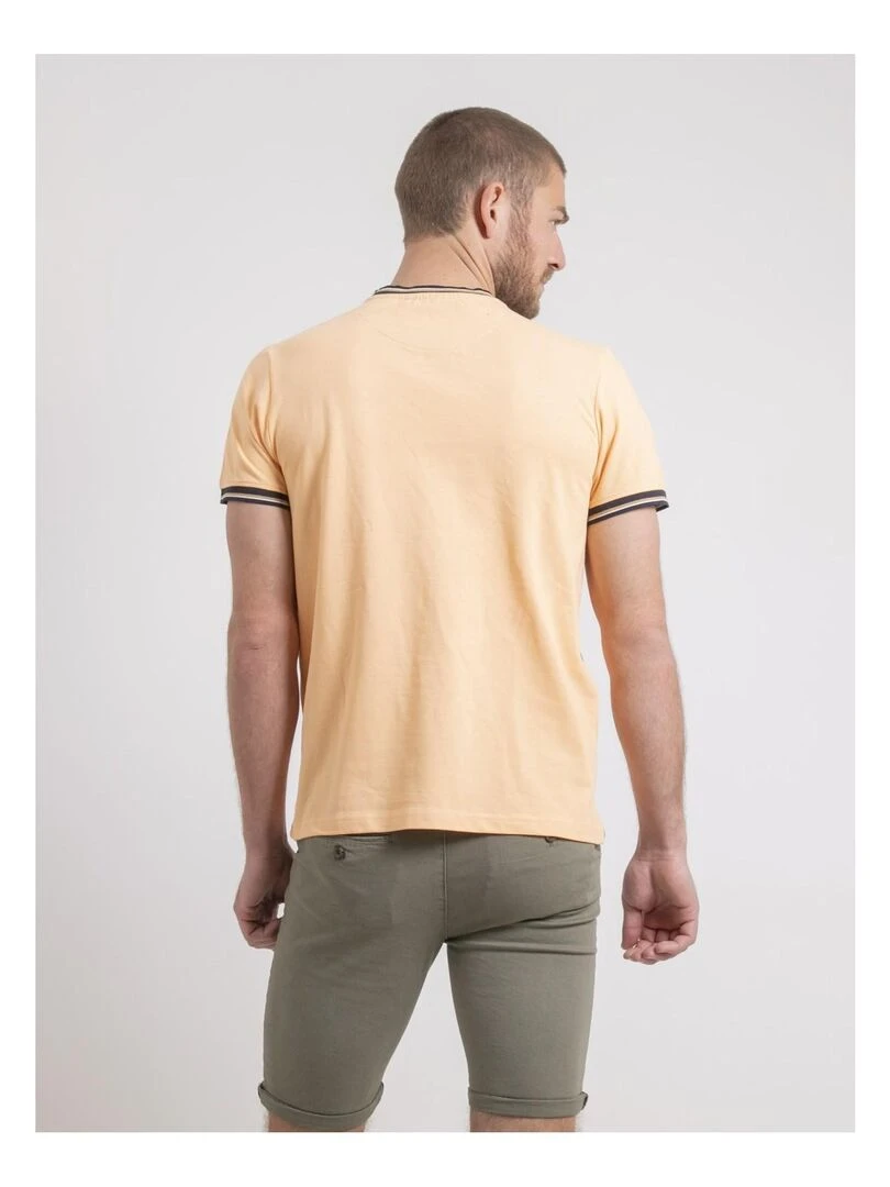 T shirt col rond pur coton NECAMIX   Orange