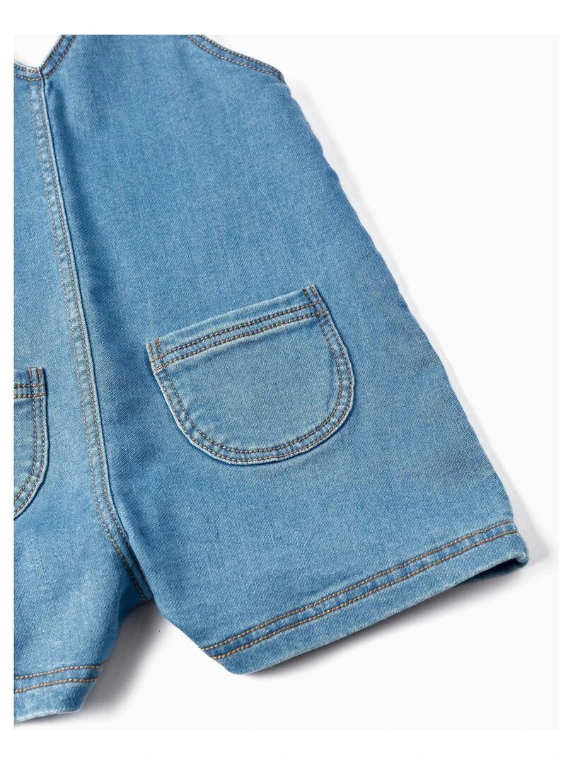 Salopette en jean pour bébé fille manches longues THE WAVE TRIBE   Bleu