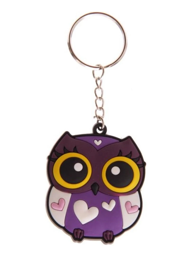 Porte clefs Chouette violet Violet