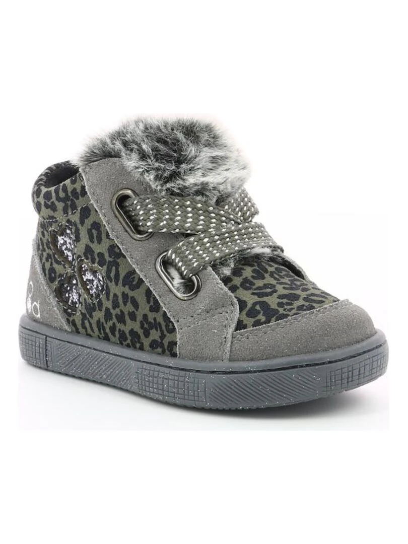Sneakers hautes Cuir Bloye Gris