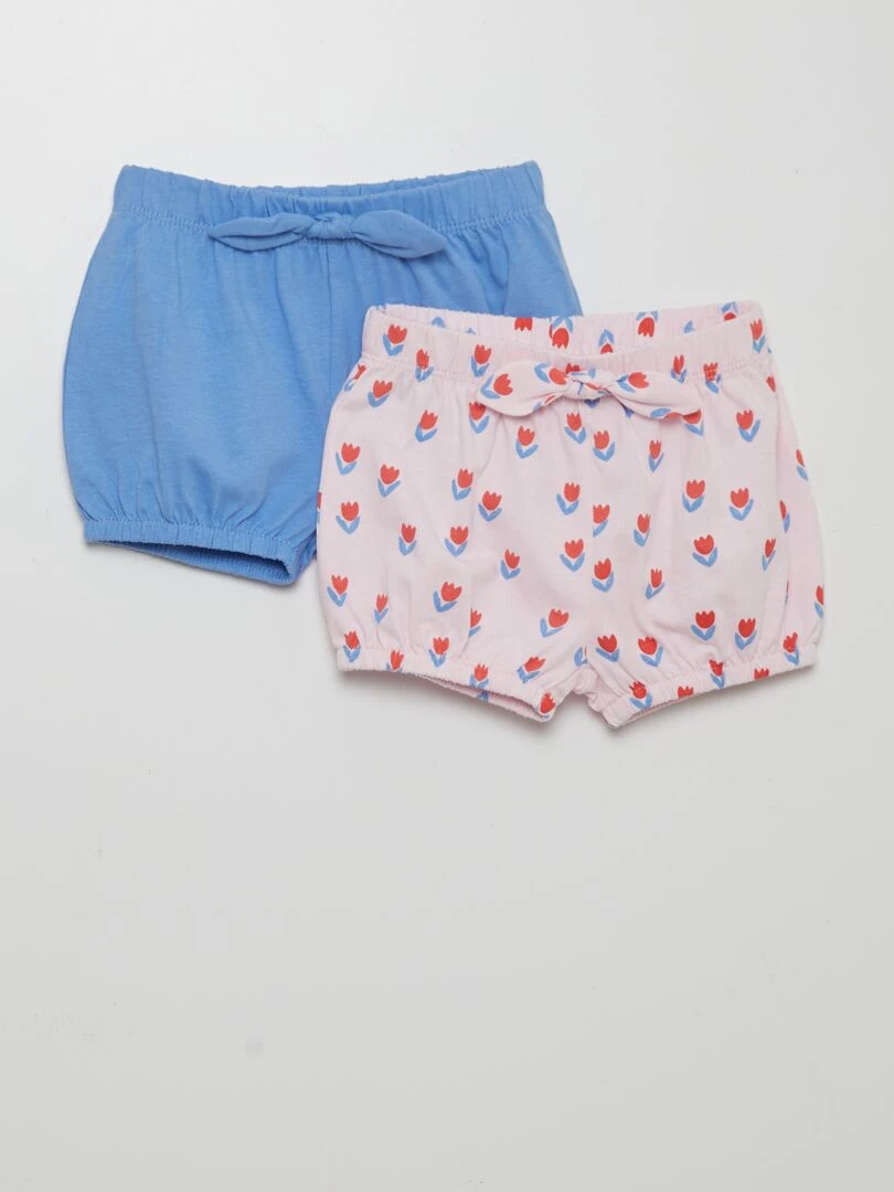 Lot de 2 shorts en jersey Bleu