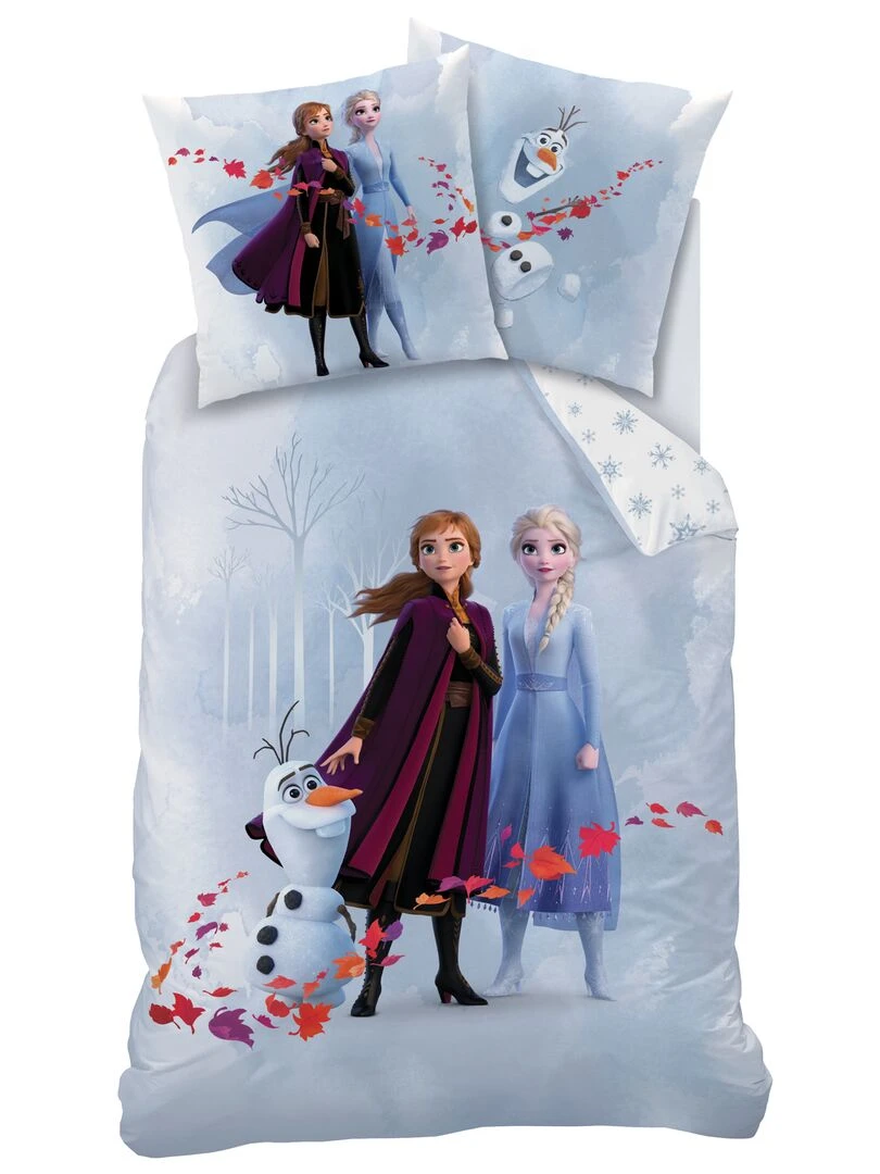 Parure de lit 'La Reine des Neiges' 1 personne bleu