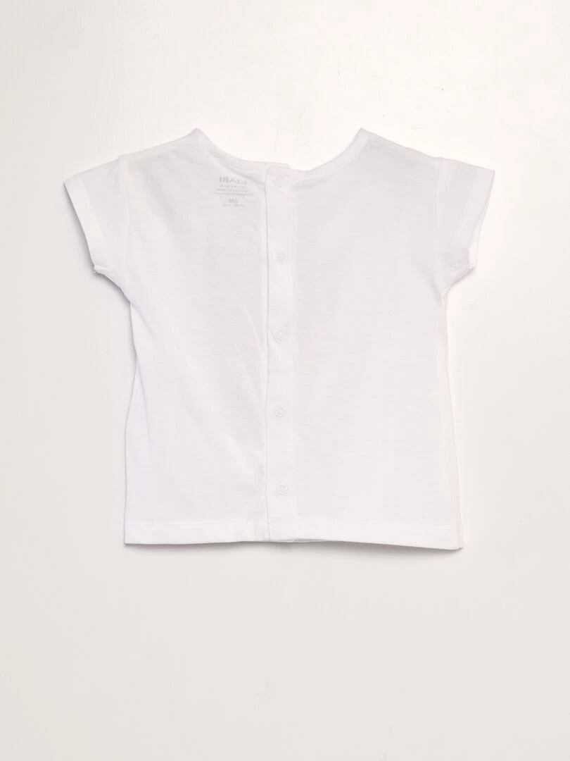 T shirt imprimé 'Citron' + animation en relief   Blanc citron