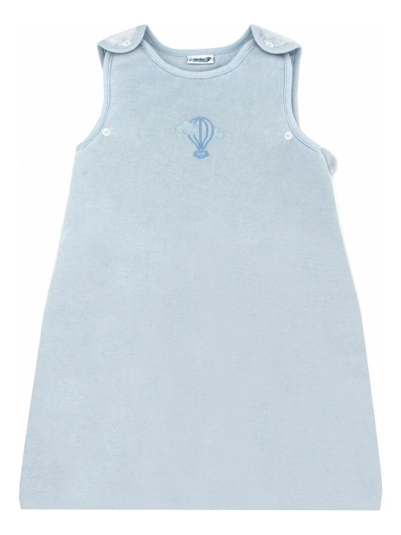 Gigoteuse évolutive 3 6 mois en Velours & Coton Bio Azur   Bleu clair