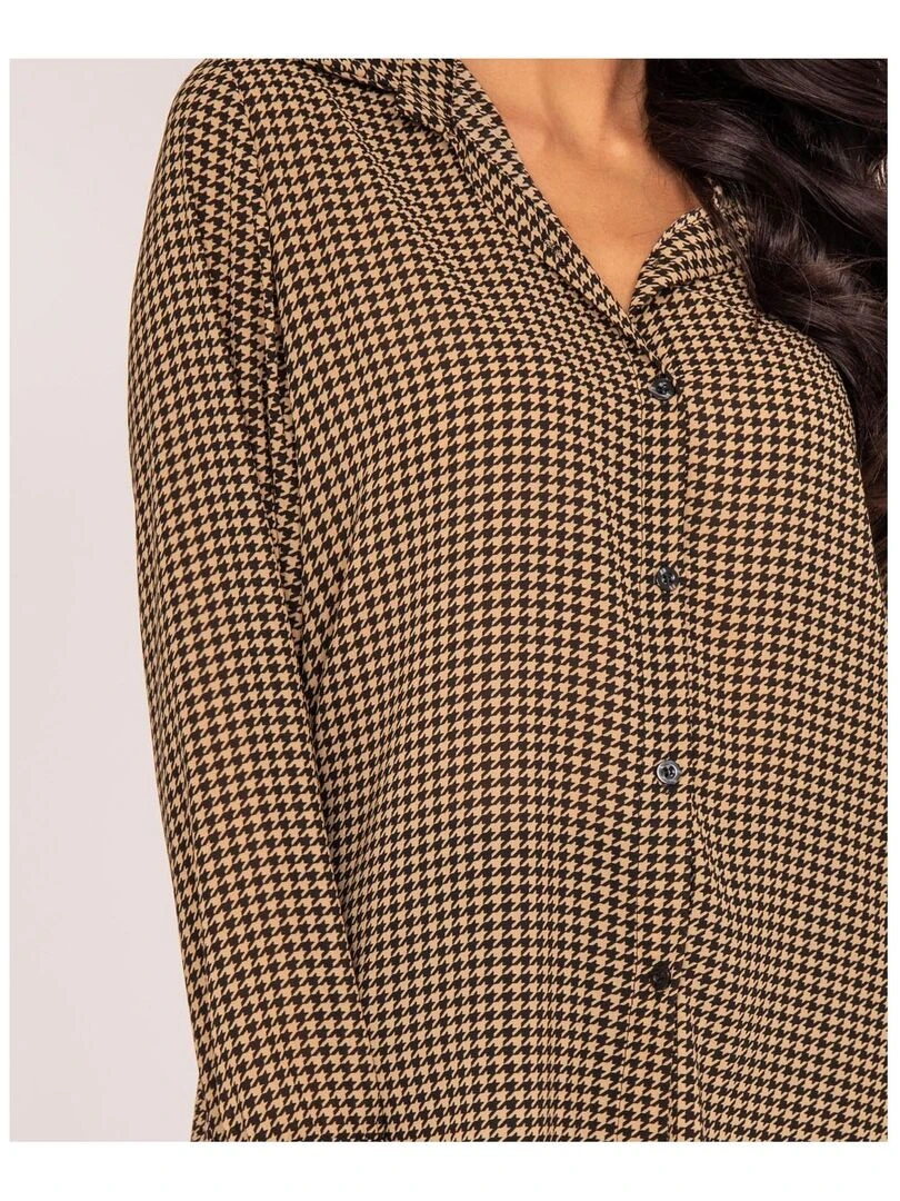 Chemise motifs ORIS   Beige