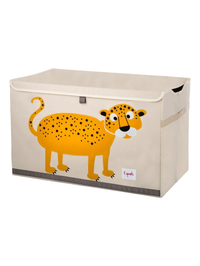 Coffre à jouets caisse de rangement Léopard Jaune