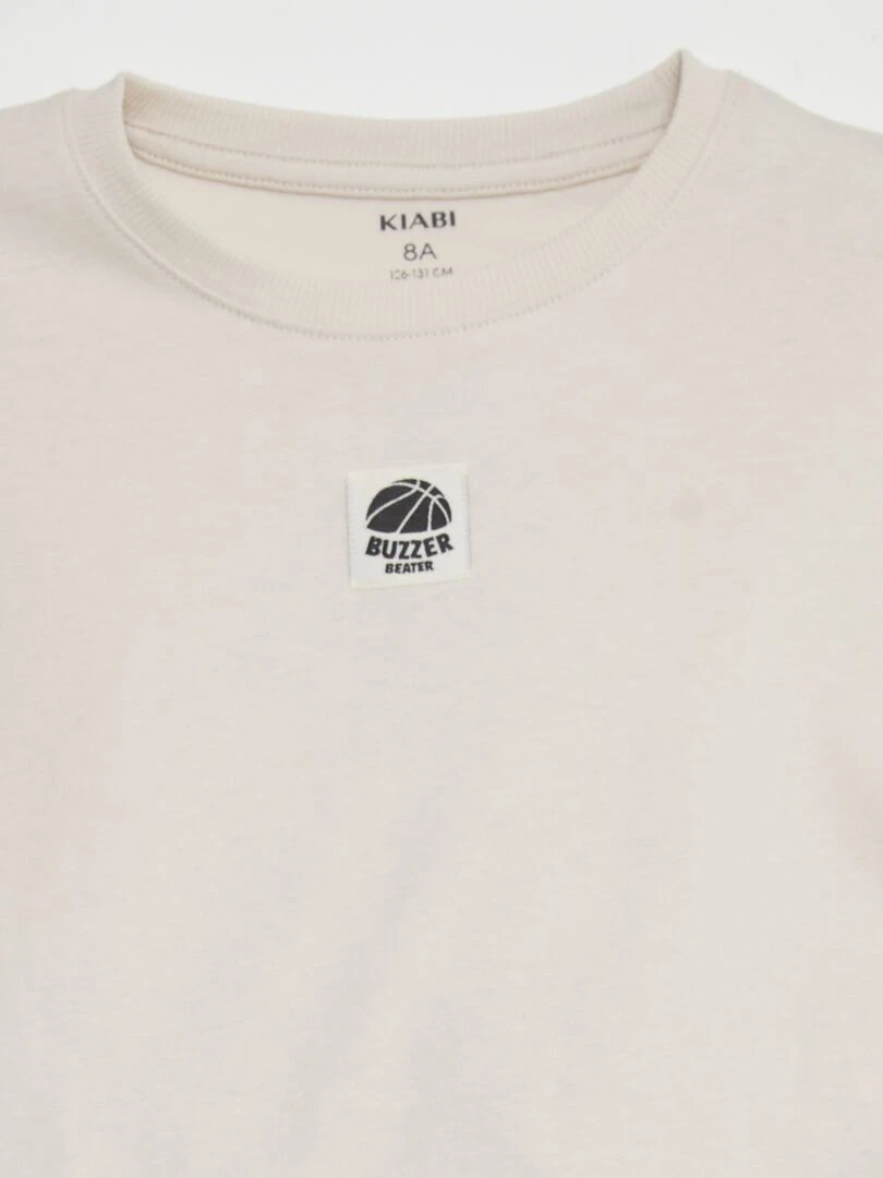 Ensemble t shirt + short 2 pièces Blanc/noir