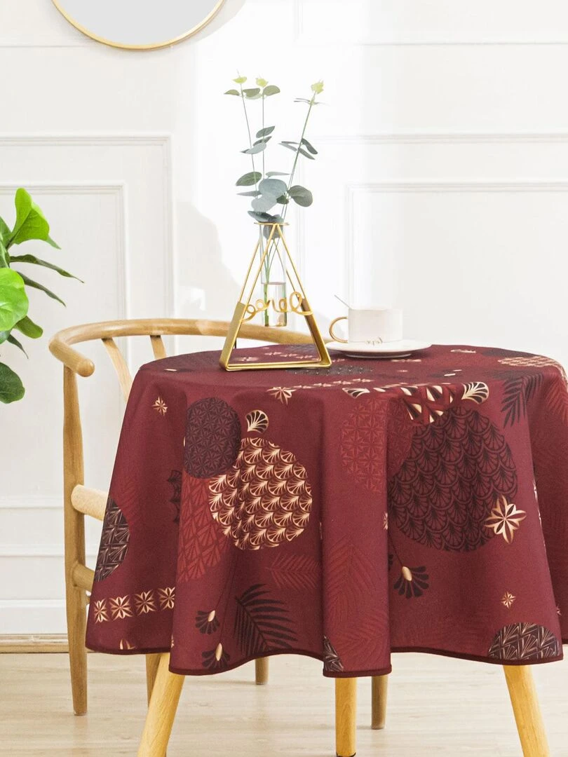 Nappe ronde fantaisie   Rouge
