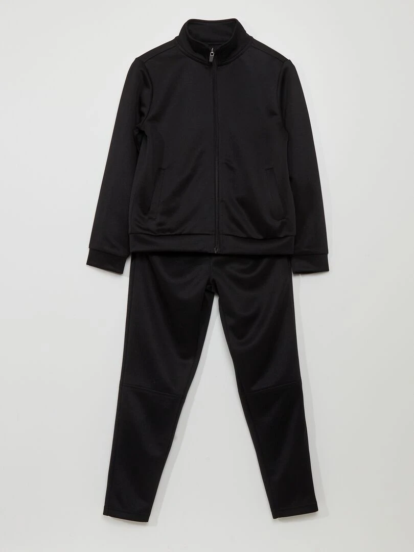 Ensemble jogging sweat zippé + pantalon noir