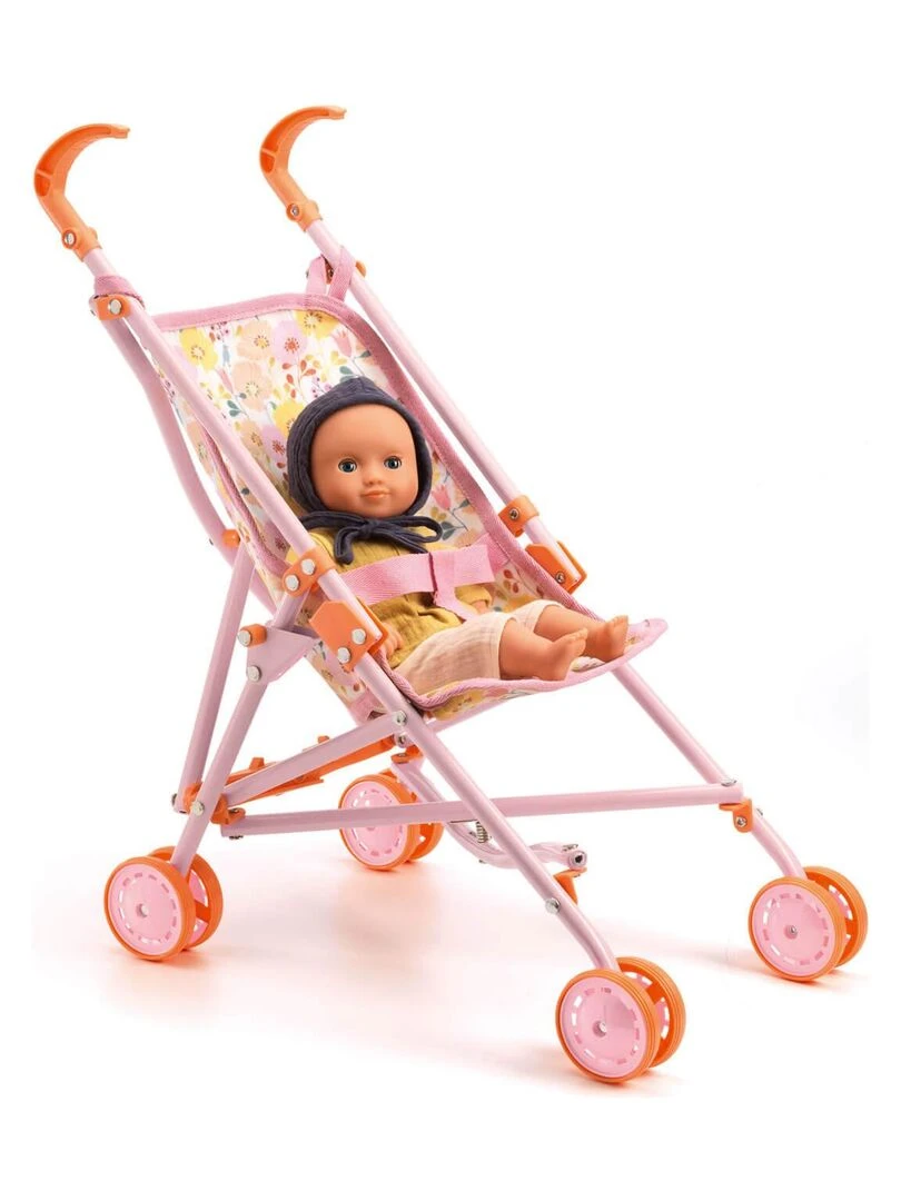 Accessoire pour poupon Poméa 32 cm : Poussette Flowers 54 cm N/A