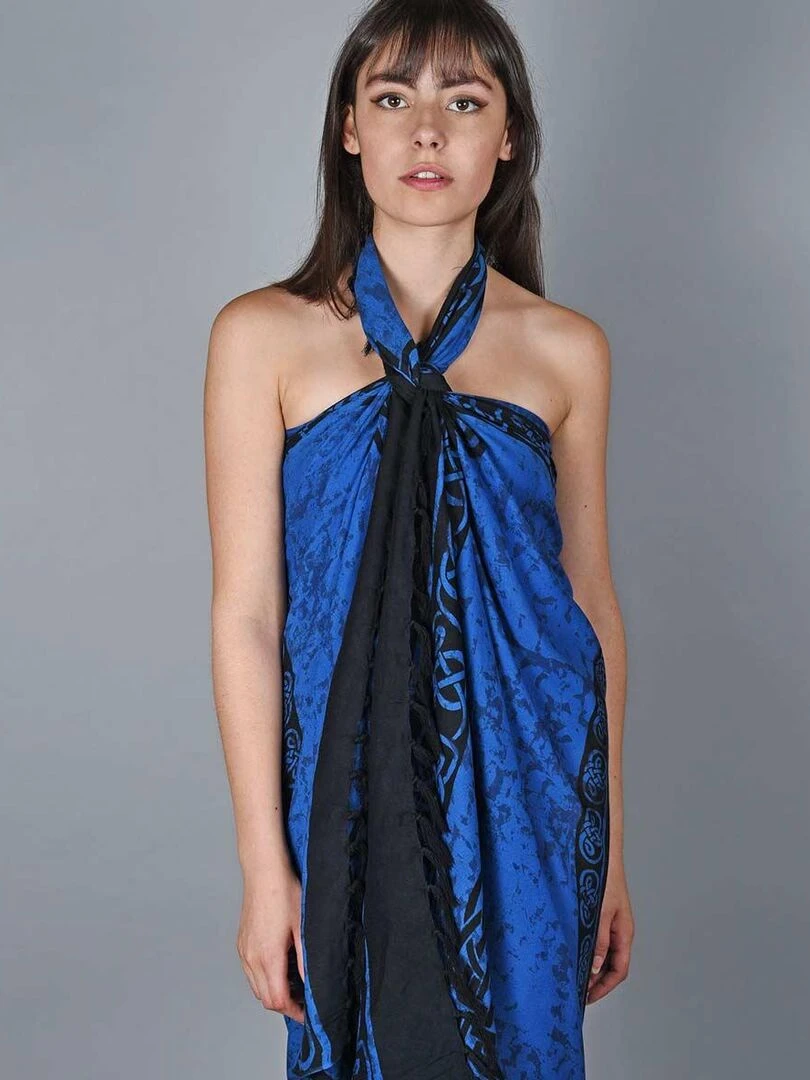 Paréo Batik Bali Bleu marine
