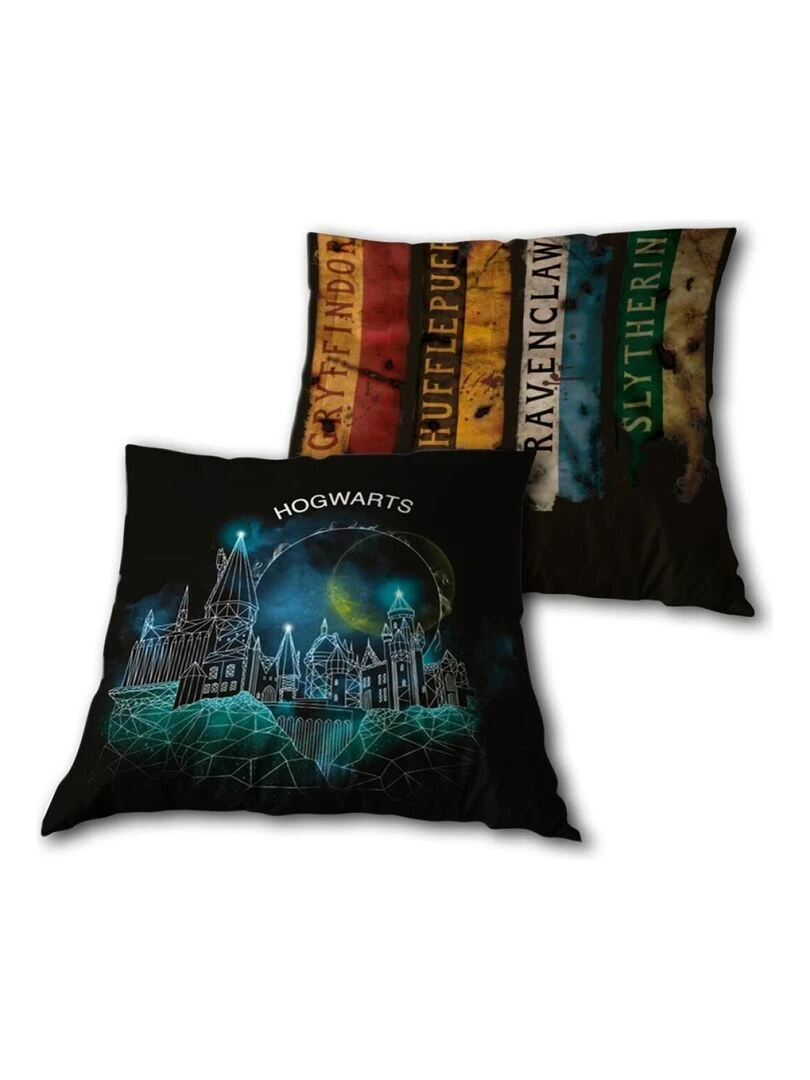 Coussin Enfant Réversible Noir Poudlard Multicolore