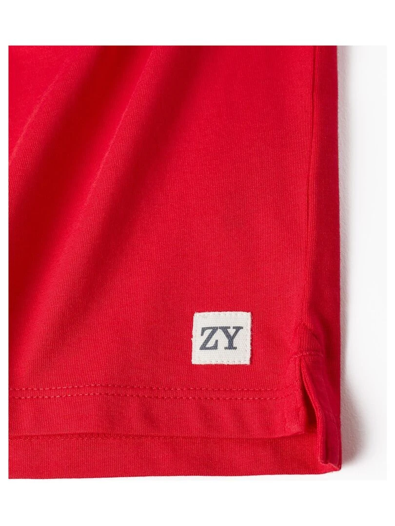 Polo à manches longues en coton pour bébé garçon manches longues ROYALS OFF DUTY   Rouge