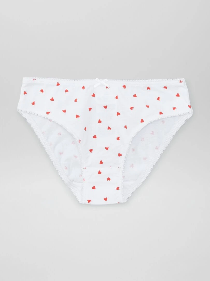 Lot de 7 culottes   Blanc/rose/rouge