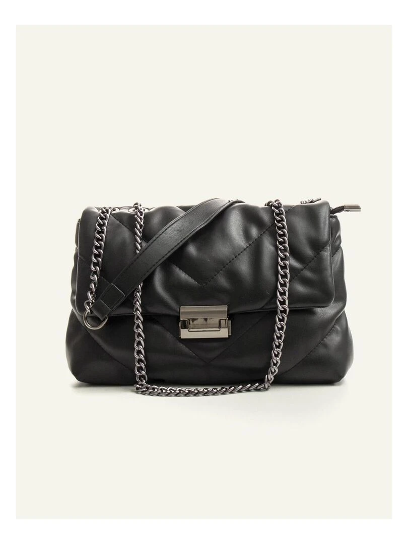 Sac similicuir bandoulière DL MARJORIE Noir