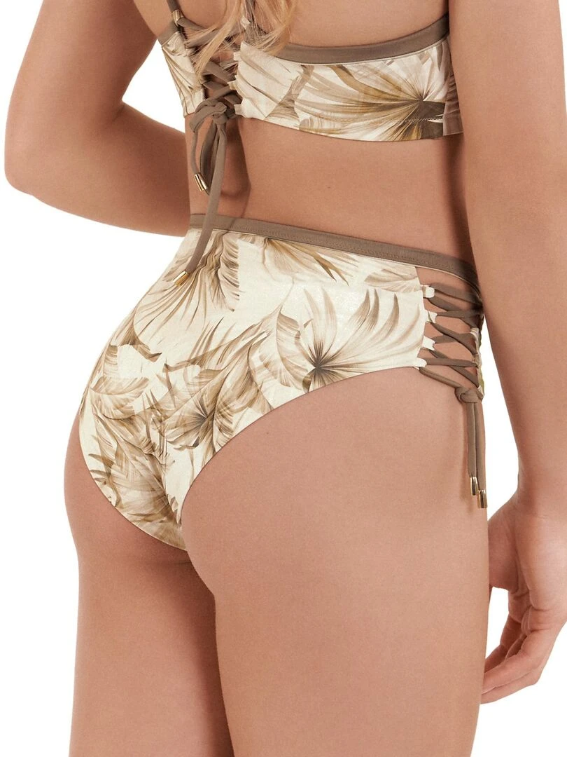 Bas maillot slip de bain taille haute échancré Ensenada Vert