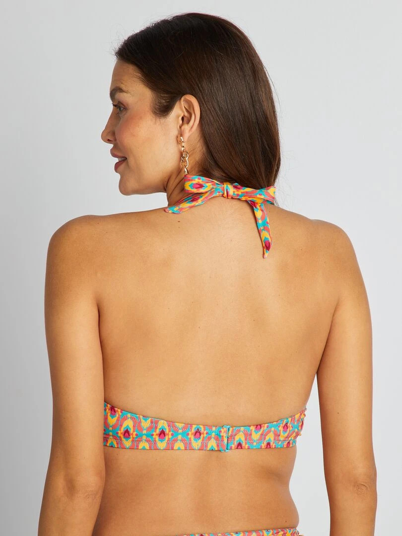 Soutien gorge de bain D&E ikat   Orange