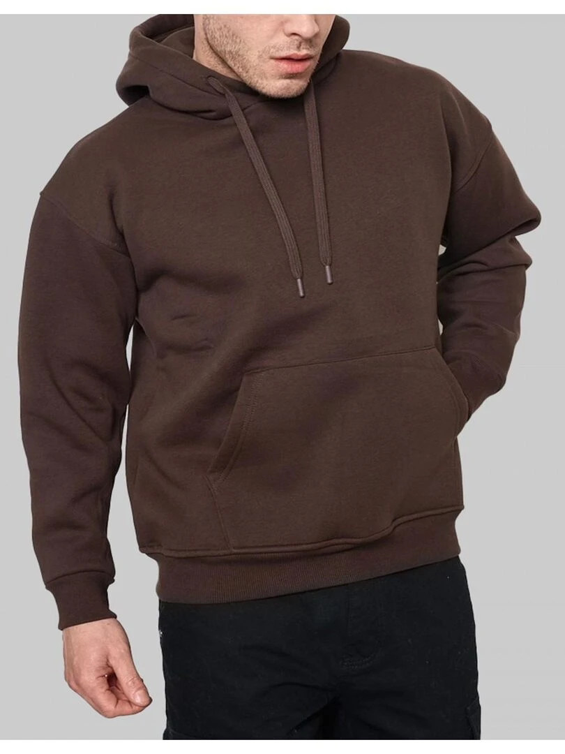 Sweat à capuche Kebello Marron
