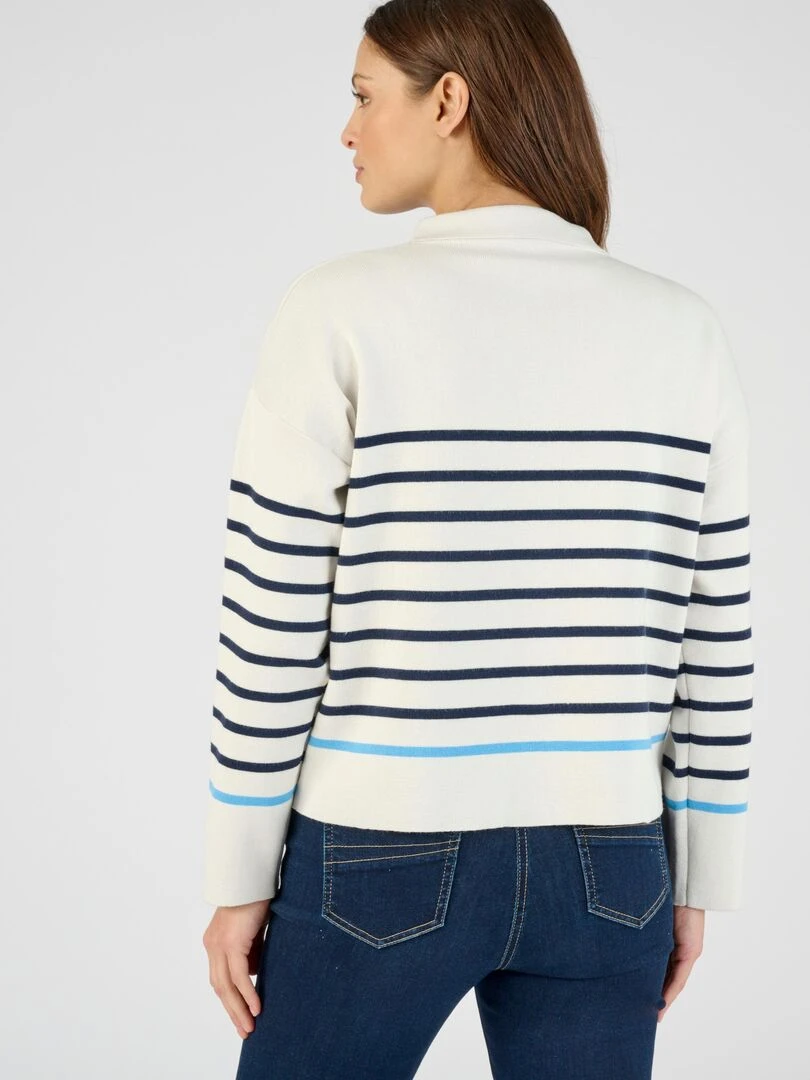 Gilet uni ou rayé Thermolactyl   Damart   Bleu