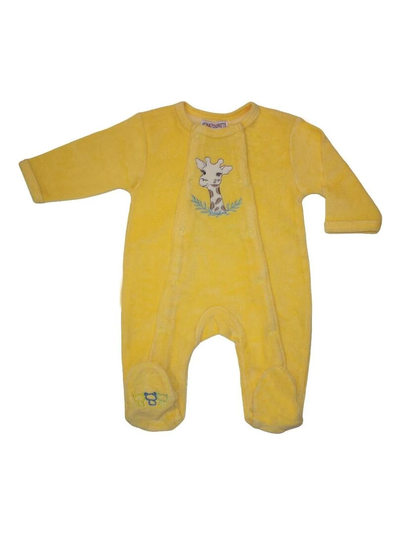 Pyjama "JOLIE GIRAFE" LES CHATOUNETS Jaune