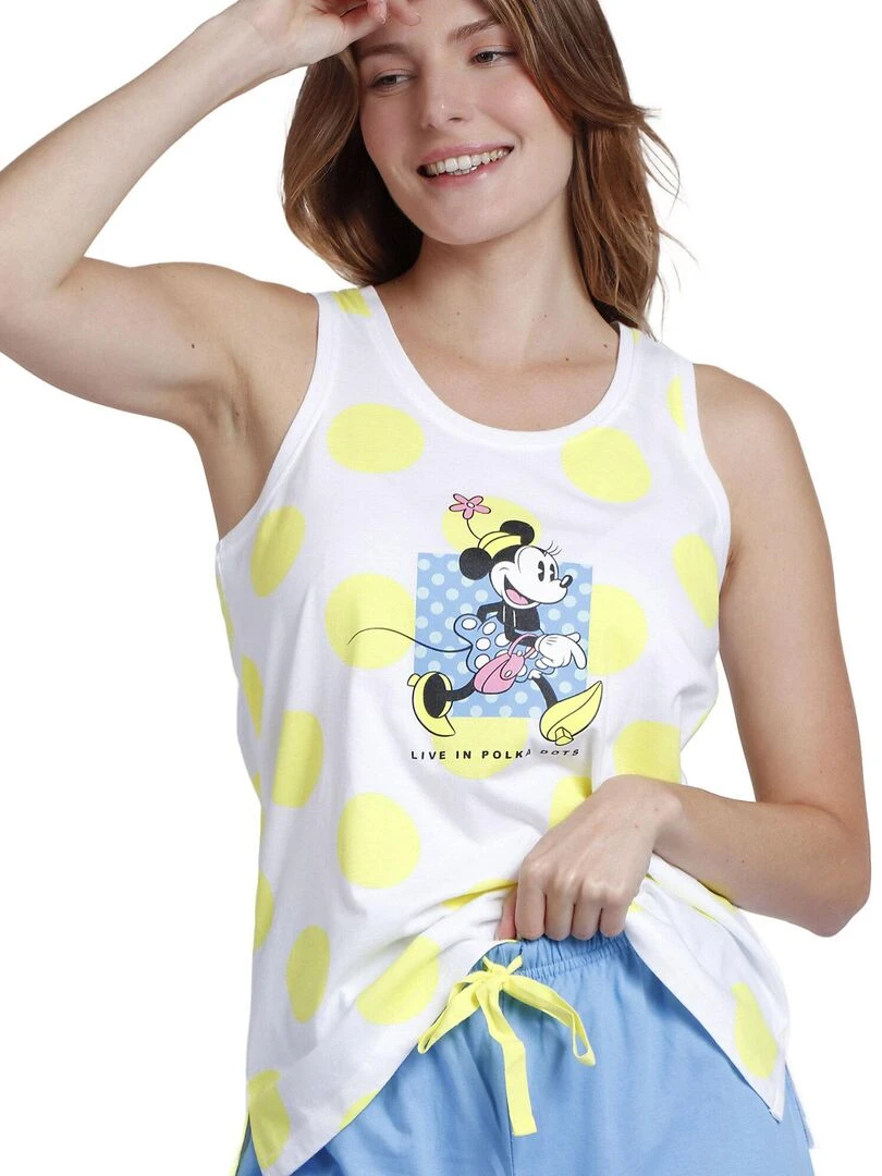 Pyjama short débardeur Polka Dots Disney   Jaune