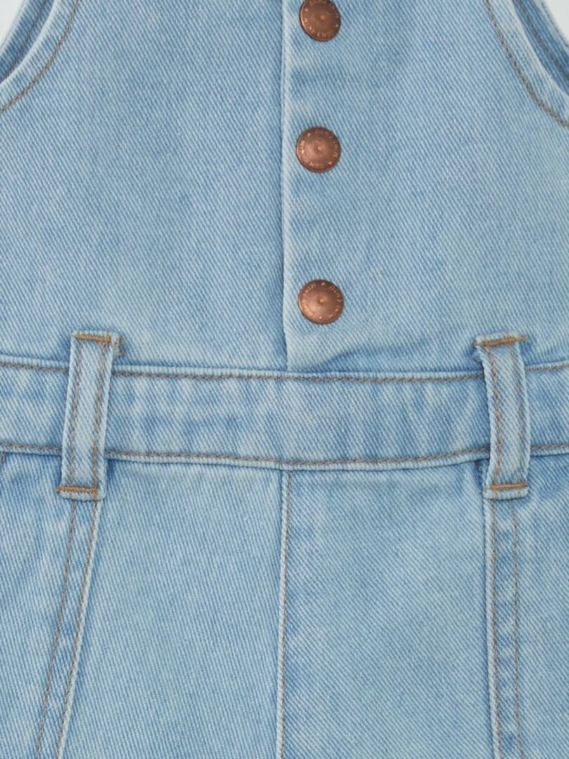 Combishort en denim avec ceinture imprimée   Denim