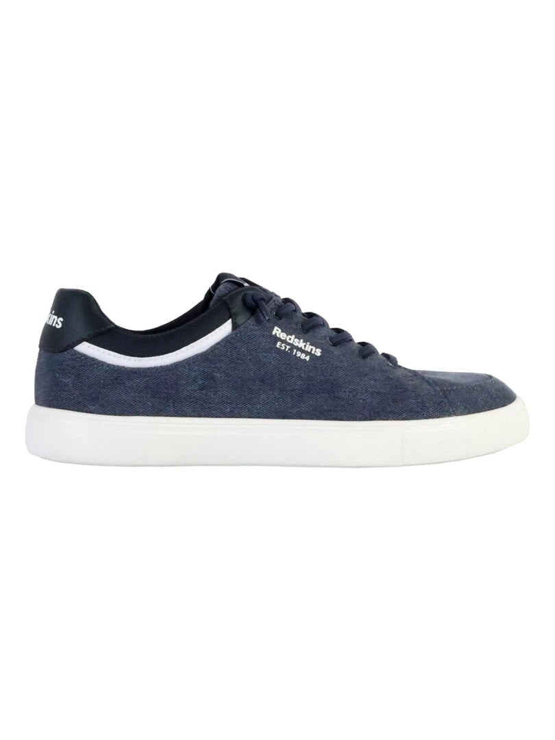 Basket Cuir Redskins Andalou Bleu