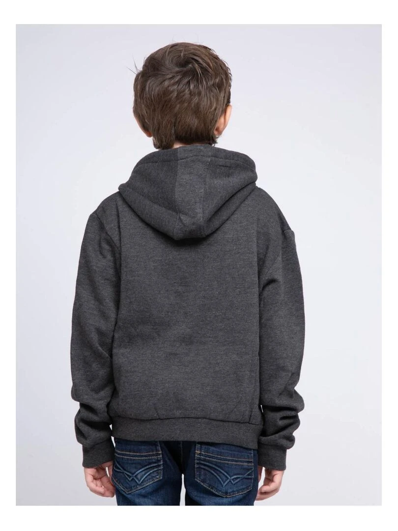 Sweat zippé capuche WAMIN J Gris foncé