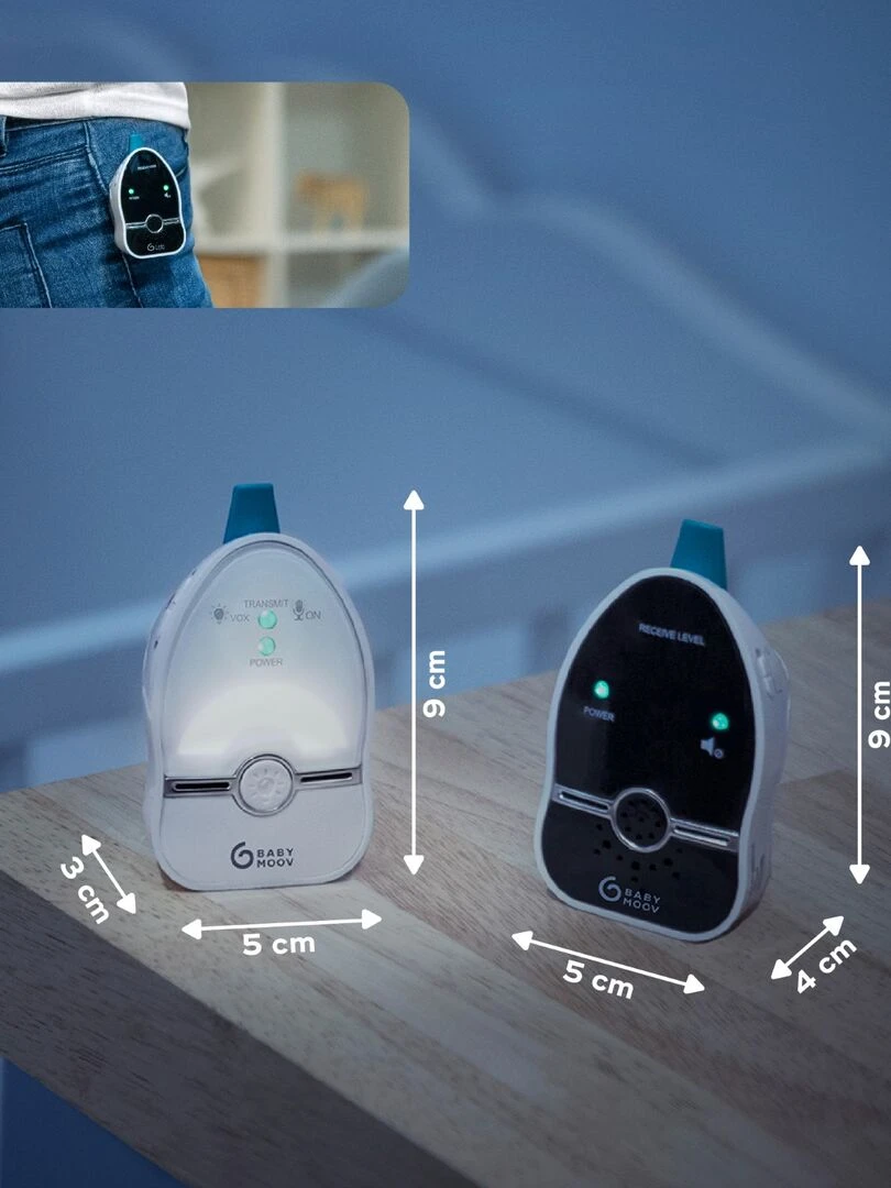 Babyphone Audio 500m easy Care Babymoov   Blanc